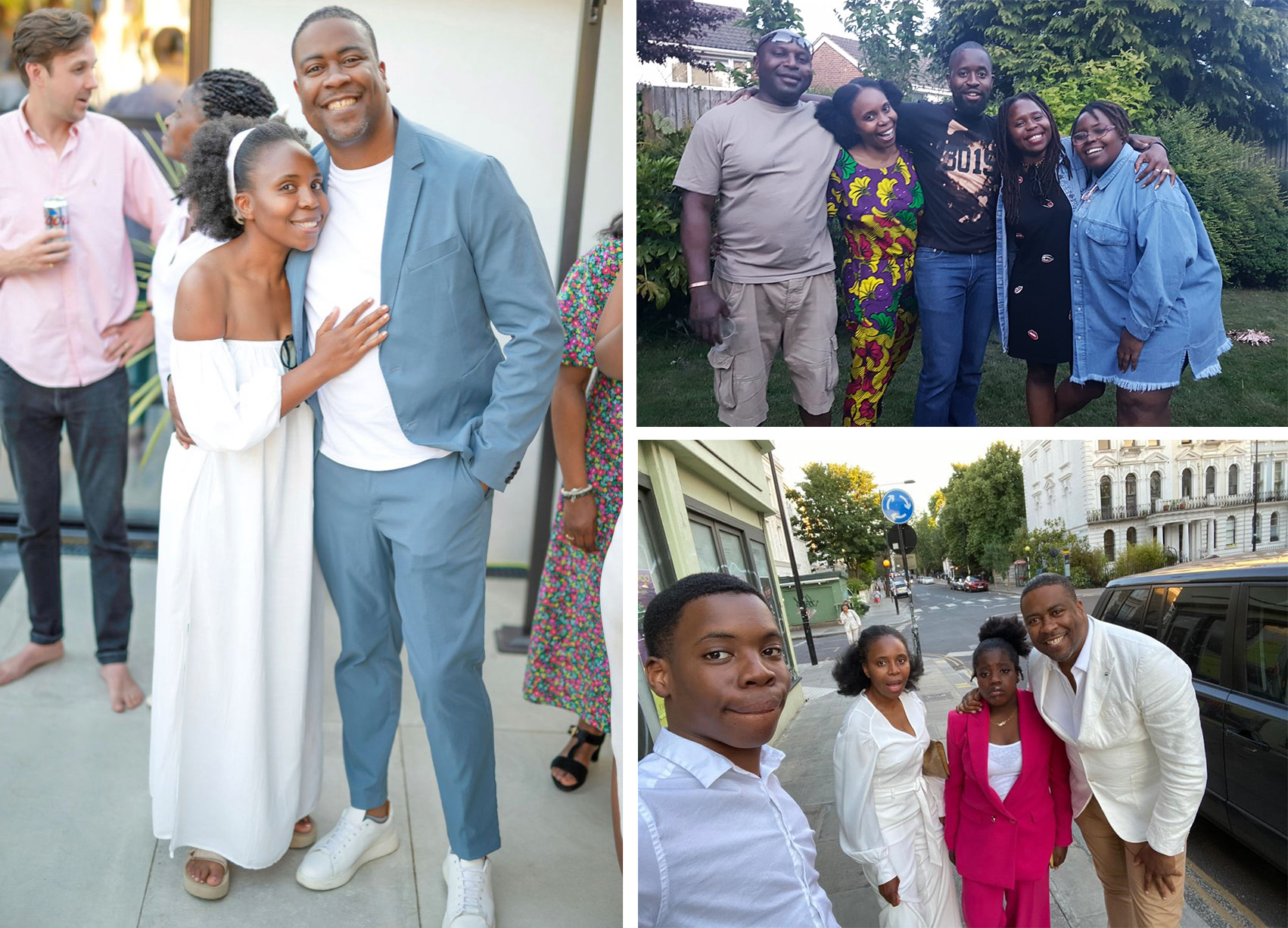 Several images of Xoli with her husband, kids and siblings.