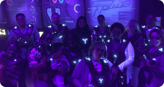 Team outing at laser tag