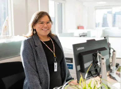 Smiling Indigenous PHSA employee