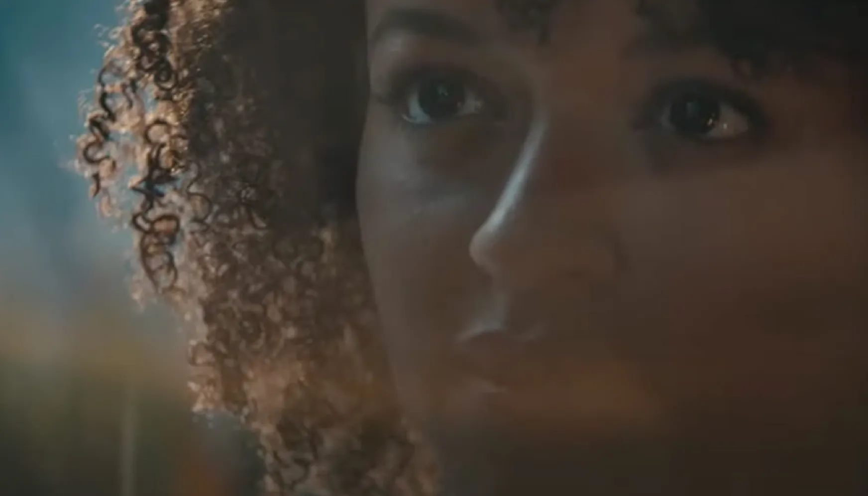 Close-up of natural curly hair girl